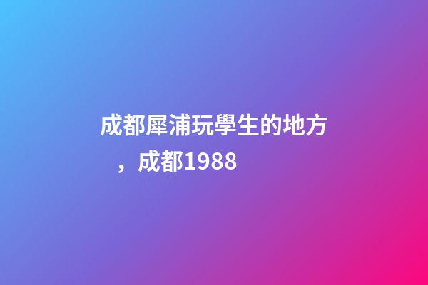 成都犀浦玩學生的地方，成都1988